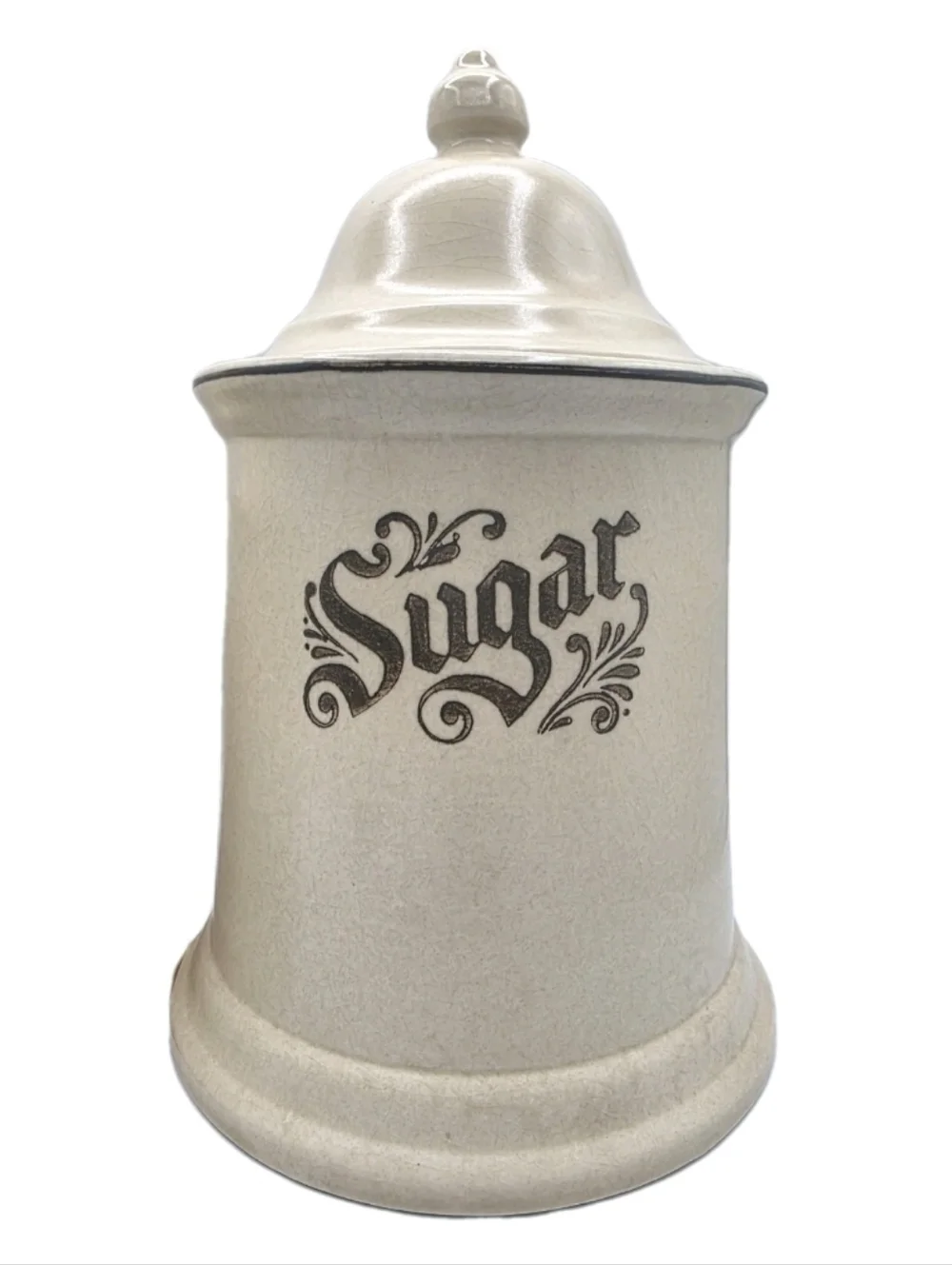 Vintage Pfaltzgraff Coffee Sugar Ceramic Cannister set Of 2 No Chips Beige Cream